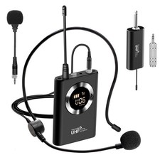 Wireless Microphone Headset, Head Mic Speaker System, UHF Professional U80-B