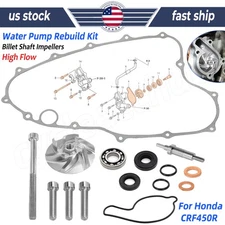 For 2002-2008 Honda CRF450R Complete Water Pump Billet Shaft Impeller Repair Kit