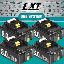 2PACK 4PACK For Makita 18Volt 8.0Ah LXT Li-Ion Battery BL1860B BL1830 BL1850
