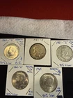 Franklin Kennedy Silver Half Dollar Lot of 5 1951Sx2, 1964D X 2, 1964x1
