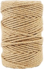 Natural Jute Twine, 5MM x 328FT Jute Rope Roll, Heavy Duty Thick Twine for Cat