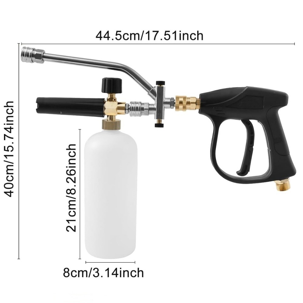 Foam Cannon for Pressure Washer with Dual-Connector & Short Pressure Washer Kit