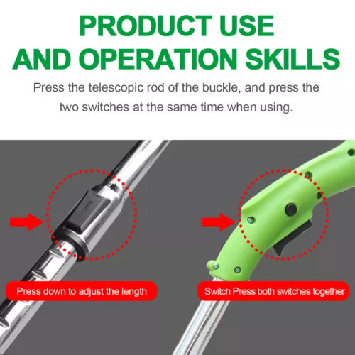 24V Cordless Strimmer Grass Trimmer Tree Cutter Garden Edger Electric 2Batteries - Picture 13 of 15