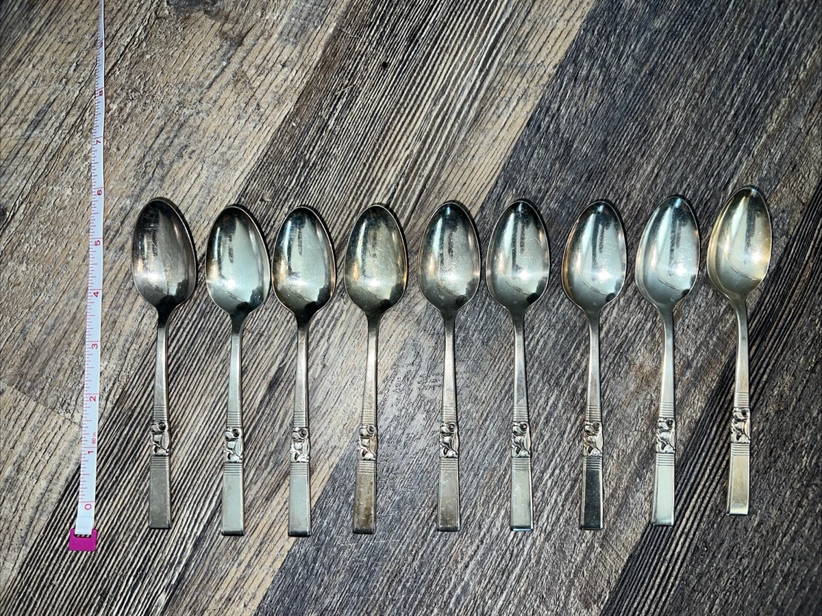 アメリカ■オネイダ社■スターリング製デザートスプーン■とてもきれい¨■ Silver Plated ONEIDA Dessert Spoon Single Flatware Pieces for sale