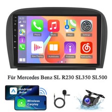 Android 13 Autoradio GPS Navi CarPlay F&uuml;r Mercedes Benz SL R230 SL350 SL500 +Kam