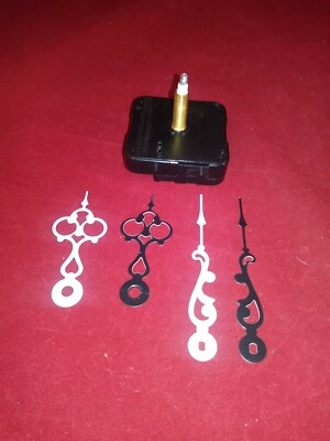 DIY Wall Clock Parts 1.25'' Battery Operated Movement Mechanism Black/White Hands