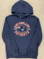 New England Patriots Hoodie Sweatshirt Boys XL 14-16 Blue