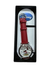 Disney Classic Women's Minnie Mouse Watch With Red Band New Needs Battery