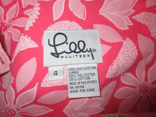 Vintage Lilly Pulitzer Pink Peaches/Floral Citrus Reversible Wrap Skirt Size 4 - Picture 5 of 5