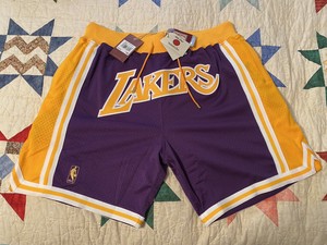 Just Don Mitchell Ness La Lakers Lebron Kobe Road Shorts 2xl Xxl Nba Limited 191686770391 Ebay