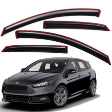 For 2012-2018 Ford Focus In-channel Style Sleek Window Visor Vent Sun Rain Guard