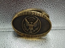 United States of America Brass Belt Buckle