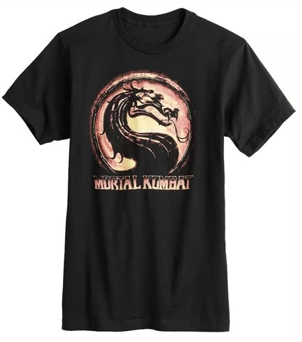 NWT Men’s Mortal Kombat Logo Black Short Sleeve T-Shirt Size Medium