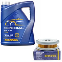 MotoröL Set 10W-30 5 Liter + ÖLfilter SH 4765 FüR Mercedes 190 W201 124 T-Model