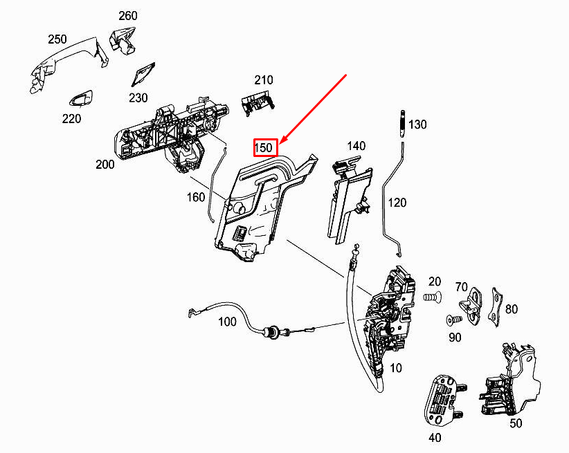 Bouchon de vidange de porte avant droite MERCEDES-BENZ GLA X156 A1767220295