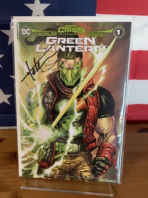 Dark Crisis: Green Lantern #1 SIGNED TYLER KIRKHAM! NM COA Krkhm Self Homage!  