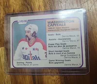 1981-82 O-Pee-Chee #357 Dennis Maruk Error Misprint/Miscut