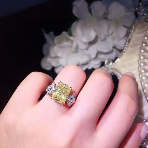 Gorgeous Cubic Zircon 925 Silver Filled Charm Rings Wedding Jewelry Sz 6-10 - Picture 5 of 7