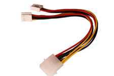 Molex Floppy Power Splitter, 1 molex to 2 floppy power connector