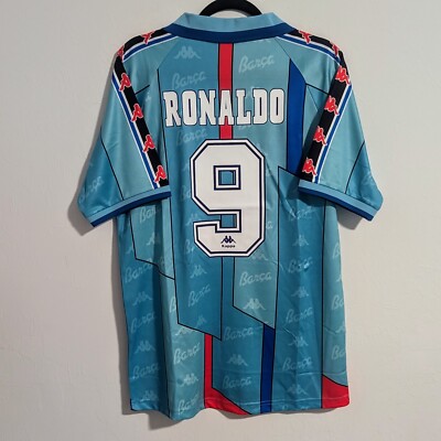 ウェア BARCELONA RONALDO 96-97 Ronaldo Nazario Signed Barcelona Away 96-97 Jersey (Beckett