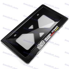 For Mugen Power Real Carbon License Plate Frame Protector Shield Frame Bracket