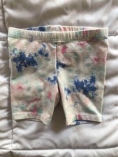 Cat  Jack Toddler Girls Tie Dye Bike Shorts Size 2T Whit Pink  Blue