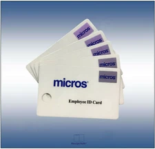 Package of 5 "Genuine" OEM Micros Oracle Magnetic Stripe Employee ID Swipe Cards