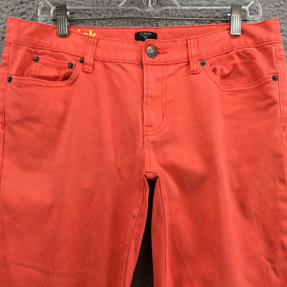 Женские узкие джинсы J.Crew 31 (фактические 34X28) оранжевая джинсовая ткань средняя посадка эластичные на молнии - Изображение 2 из 4