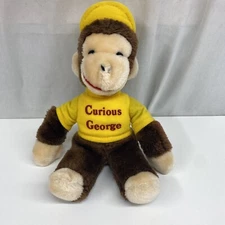 Curious George Vintage Plush Toy Yellow Shirt And Hat 1984 Eden Toys Inc.