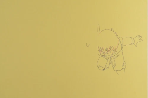 Lápiz de producción de anime original Gohan Dragon Ball Z Cel DBZ Saiyan Saga Douga