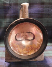 Vintage British Rail Bardic signal lamp with ID tag A Wood Healey Mills