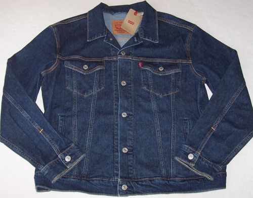 NWT Levi's Standard CLASSIC STONEWASH BLUE DENIM TRUCKER Jacket Men's XL RED TAB