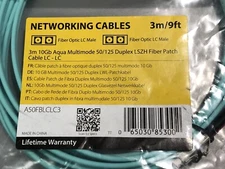 StarTech 3m 10Gb Aqua Multimode Duplex 50/125 LSZH Fiber Optic Cable LC-LC 9ft