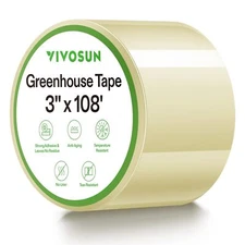 VIVOSUN 3" x 108FT Greenhouse Repair Tape Damage Repair Poly Film Patch