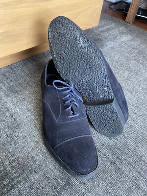 J.M. Weston 300 Navy Suede Oxfords Men's Sz 8UK | eBay