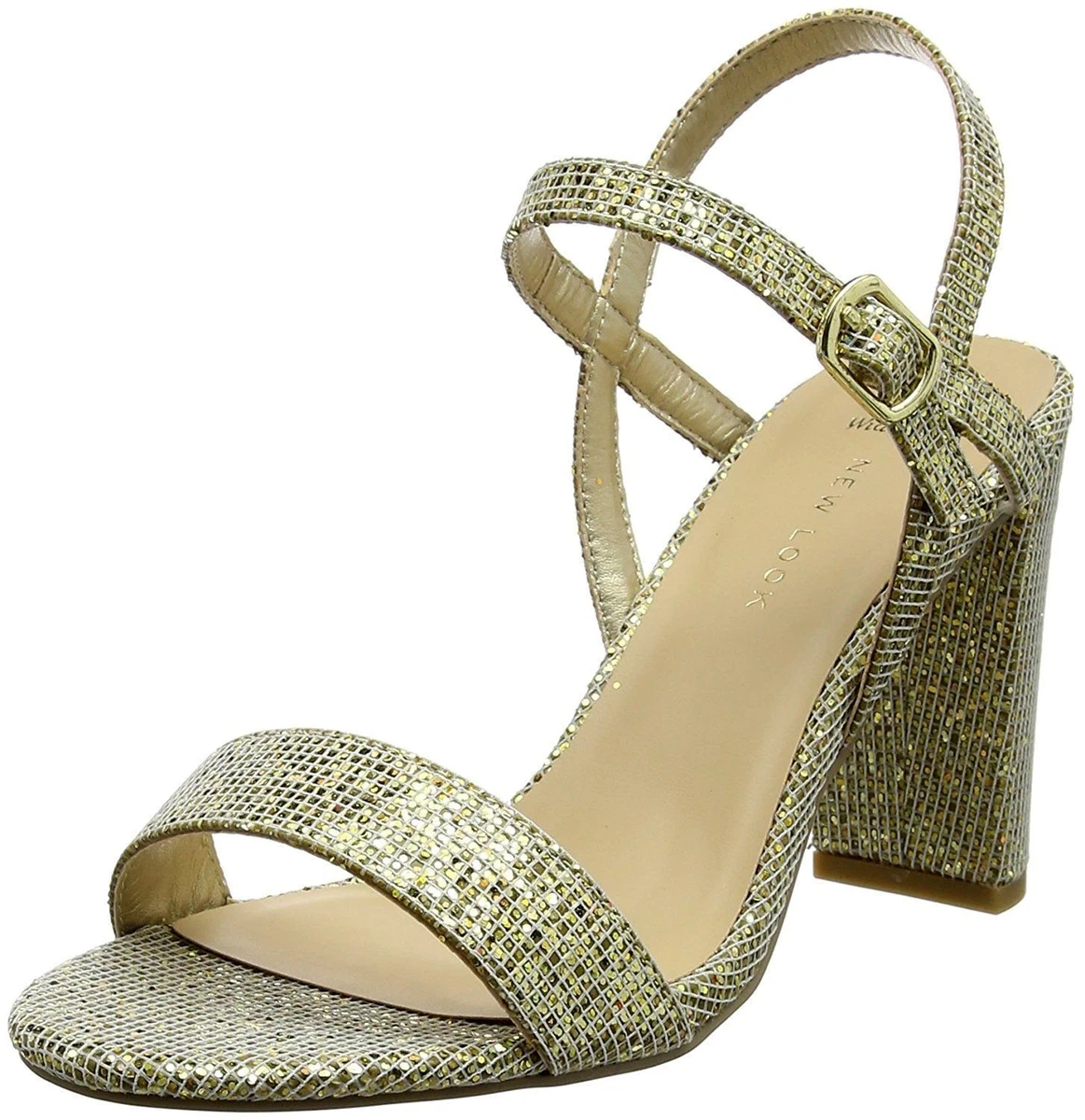 New look wide fit gold shoes 2025