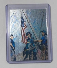 Raising The Flag At Ground Zero Platinum Plated Artist Signed Trading Card 1/1