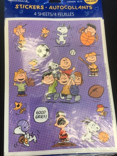 SEALED Vtg Hallmark Snoopy Charlie Brown Halloween Stickers Sheets LOT Peanuts - Picture 5 of 6