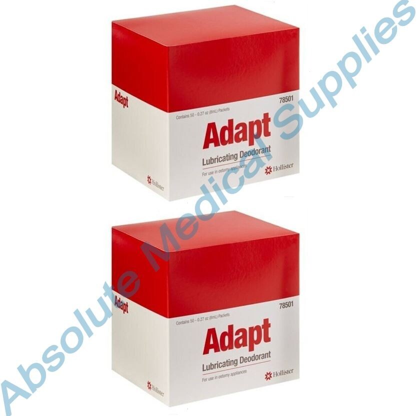100-Packs* Hollister Adapt Ostomy Pouch Lubricating Oz
