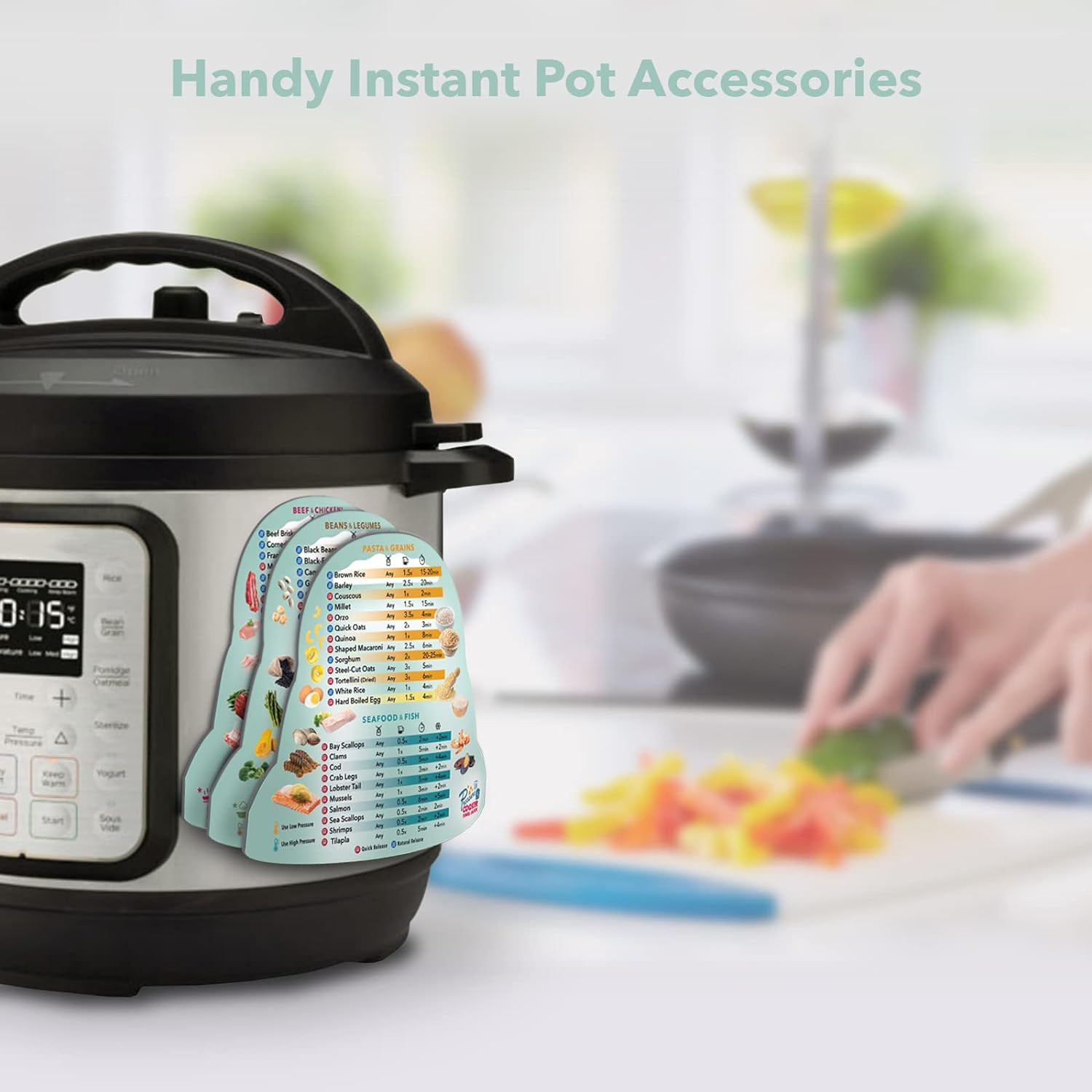 Instant Pot Magnetic Cheat Sheet Set &ndash; 3 Pack Instant Pot Accessories Cooking Ti
