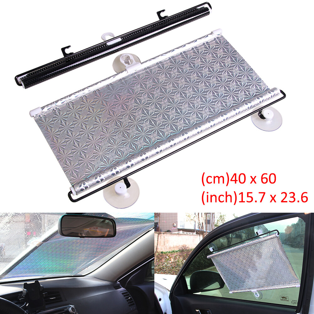 Auto Retractable Car Windshield Sun Shade Curtain UV