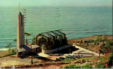 Rancho Palos Verdes CA California, Wayfarers' Chapel, Vintage 1950s Postcard