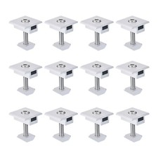 12 Pcs Solar Panel Middle Clamps 30mm Aluminium Solar Panel Mount Mid Clips