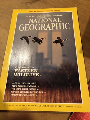National Geographic Feb 1992 Eastern Wildlife Alcohol Persian Gulf Exodus Puzarr