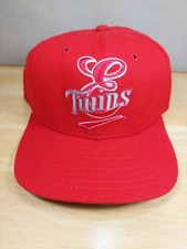 Elizabethton Twins Baseball Cap Red Size M-L New Era Snapback Minor League New