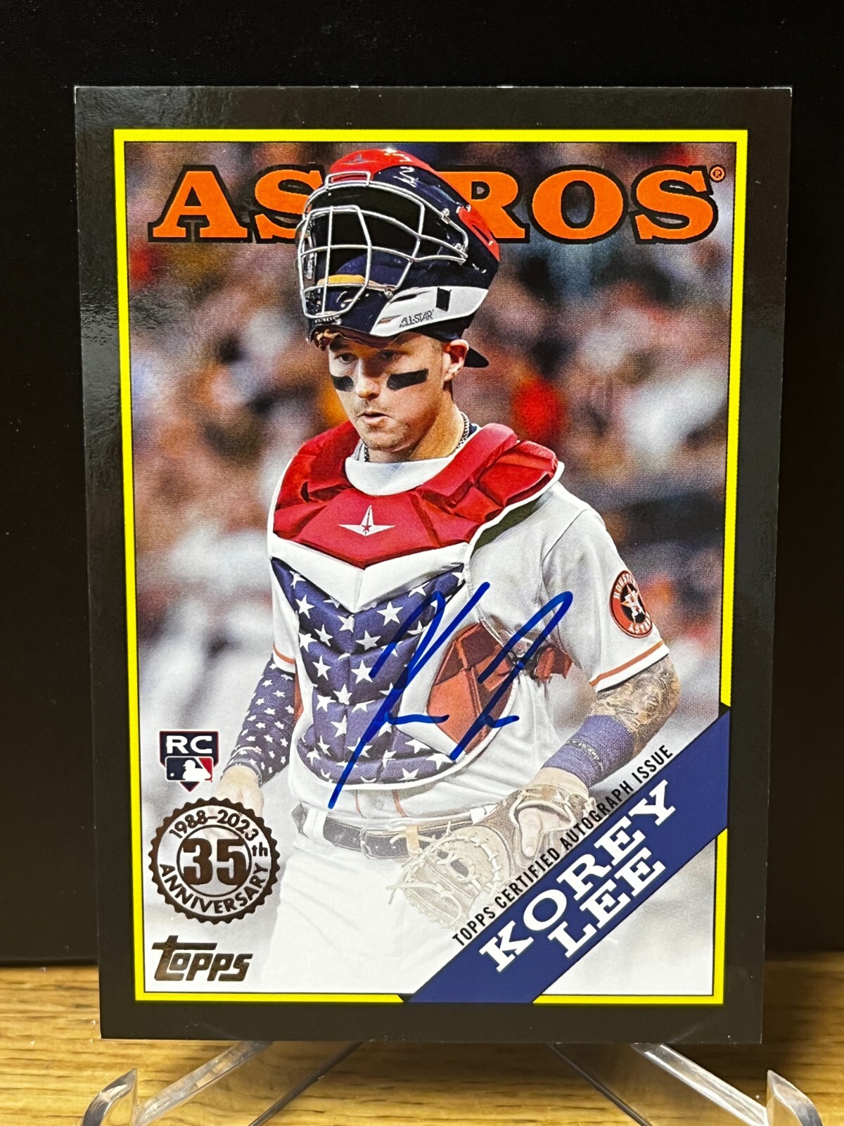 2023 Topps Series 1 - 1988 Topps Baseball Autographs Korey Lee #88BA-KL Black /199 (AU, RC)