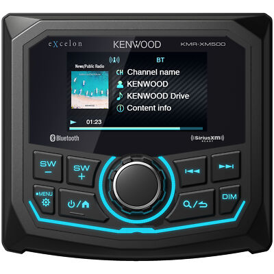 Kenwood KMR-XM500, eXcelon Marine Digital Media Receiver w/ Built-in Bluetooth 