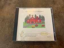 E-line Cross Stitch Embroidery Designs Card for Baby Lock Deco Brother White