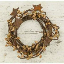 CWI GIFTS 2" PIP BERRY RING WITH STARS, TEASTAIN #FT1039TS