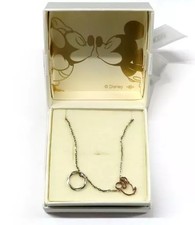 Minnie Mouse W Charm Necklace Silver Custom Jewelry Used